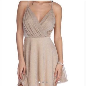 WORN ONCE- Gold formal windsor dress